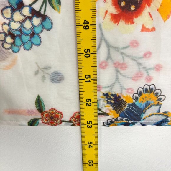 NWOT Johnny Was Ardella Silk Blend Maxi Dress/Cover up Floral Puff Sleeve Size S - Picture 13 of 14